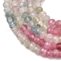 Colliers de perles de tourmaline multicolores naturelles à dégradé de couleurs&nbsp;G-D110-E02-02