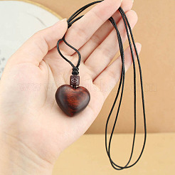 Кулон в виде деревянного сердца&nbsp;FS-WG059F7-02