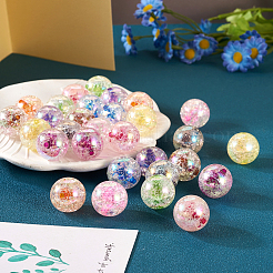 30 шт. 10 цвета прозрачные хрустящие акриловые бусины&nbsp;MACR-TA0001-37