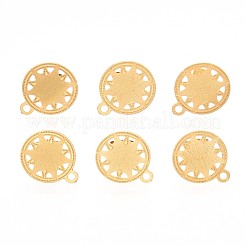 Componenti per orecchini a bottone in acciaio inossidabile 304&nbsp;STAS-S079-33A