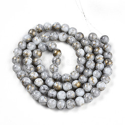 Выпечка окрашенные стеклянные бусины пряди&nbsp;DGLA-N003-10mm-B01