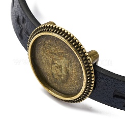 Fabrication de bracelet en cuir PU avec croix creuse&nbsp;MAK-I020-01D