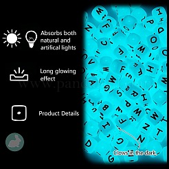 20 pz cubo luminoso lettera perline di silicone 12x12x12mm dadi quadrati alfabeto perline con 2mm foro distanziatore lettera allentata perline per braccialetto collana creazione di gioielli&nbsp;JX437M