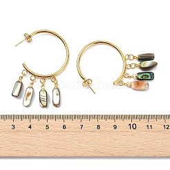 Ohrstecker mit Quaste aus natürlicher Paua-Muschel&nbsp;EJEW-JE07219