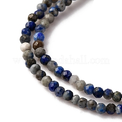 Нитки бусины из натурального ляписа-лазури&nbsp;LS-G-L629-B01-2mm-01