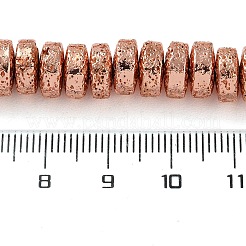 Fili di perle di roccia lavica naturale elettrodeposta&nbsp;G-I360-A04-03