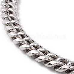 Panzerketten-Halskette aus 304 Edelstahl mit Strass-Totenkopf für Männer und Frauen&nbsp;NJEW-E155-09P
