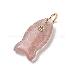 Natürliche Erdbeer-Quarz-Anhänger&nbsp;G-A297-01G-08
