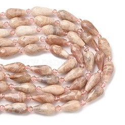 Натуральный Sunstone бисер пряди&nbsp;G-G453-F01-8x16mm