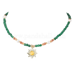 Conjuntos de joyas de jade blanco&nbsp;SJEW-JS01338-02