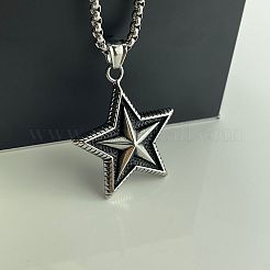 Стильное ожерелье-подвеска в форме звезды в стиле панк из нержавеющей стали 304 унисекс&nbsp;MI2754