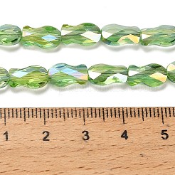 Стеклянные бусины с гальваническим покрытием &nbsp;EGLA-P066-01A-AB06