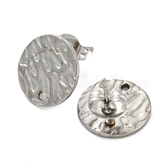 Elementi per orecchini a bottone in acciaio inossidabile 304 anti-ossidazione&nbsp;EJEW-D081-01B-P