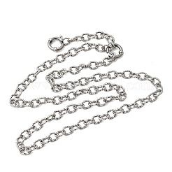 Ожерелья-цепочки из нержавеющей стали 201 толщиной 6 мм с текстурированной поверхностью&nbsp;NJEW-K302-03P