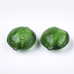 Argento fatti a mano perle di vetro MURANO&nbsp;X-SLF12MMY-1H