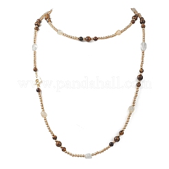 Круглые натуральные тигровые глаза и самородки&nbsp;NJEW-JN05907-01