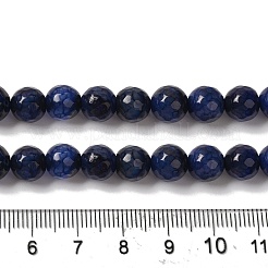 Gefärbte und erhitzte natürliche Drachenadern Achat Perlenstränge&nbsp;G-P539-A01-11