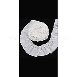 Ruban de bordure en dentelle plissée en coton&nbsp;OCOR-WH0097-25B