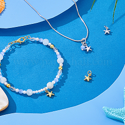 4 pz 2 colori 925 ciondoli a forma di stella in argento sterling&nbsp;STER-PH0004-90