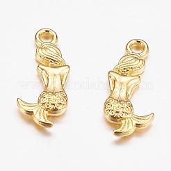 Pendentifs de sirène en alliage de style tibétain&nbsp;TIBEP-5402-G-FF