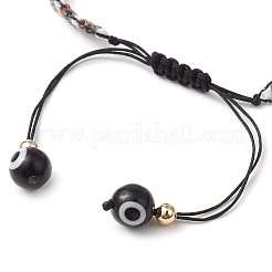 Braccialetti di perline di vetro intrecciate per le donne&nbsp;BJEW-MZ00122-05
