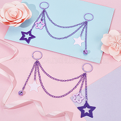 2 шт. акриловая звезда подвеска железная цепочка сумка декоративные цепочки&nbsp;HJEW-GA00062