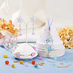 2 Sets 2 Stile DIY Bunte Malerei Perlen & Legierung Anhänger & Link & Perlenkappen Schmuck Zubehörse Kits&nbsp;DIY-TA0011-61