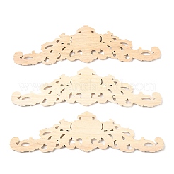 Applique onlay sculpté en bois de caoutchouc&nbsp;AJEW-L080-14