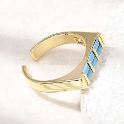 Bagues ouvertes en laiton avec micro pavé de zircones cubiques pour femmes&nbsp;RJEW-L343-02G-01