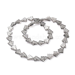 Transparentes perles de verre de galvanoplastie brins&nbsp;EGLA-C002-PL02