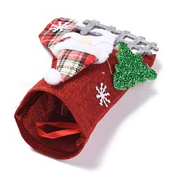 Tissu suspendu bas de noël&nbsp;HJEW-B003-12