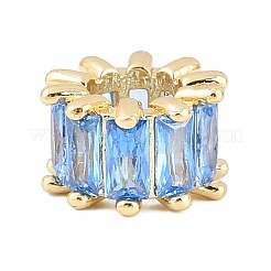 Messing Mikro ebnen Zirkonia European Beads&nbsp;KK-C170-34G-02