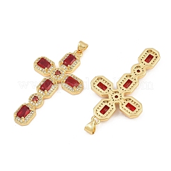Pendentifs avec zircon cubiques à micro-pavés en laiton&nbsp;CU-CBADC6C-13G-04