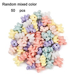 50шт УФ-покрытие непрозрачные акриловые бусины&nbsp;OACR-FP0001-33