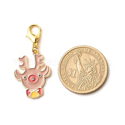 Décorations de pendentif en alliage d'émail sur le thème de noël&nbsp;HJEW-JM00667