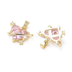 Colgantes de latón con micro circonitas cúbicas de colores variados para el día de San Valentín&nbsp;KK-A299-03G
