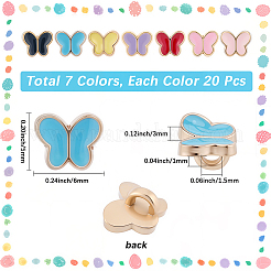 140 шт. 7-х цветные эмалевые кнопки из сплава&nbsp;FIND-GF0008-28