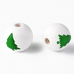 Cuentas de madera natural pintada&nbsp;WOOD-N006-174
