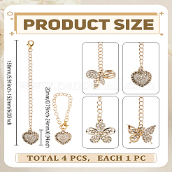 4 шт. маркеры стежков с кристаллами из сплава и стразами&nbsp;AJEW-LP00019