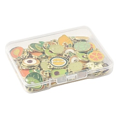 60 шт. 15 стиля фруктовых сплавов эмалевых подвесок&nbsp;ENAM-FS0003-54