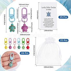 1 коробка подвеска в виде черепахи из смолы&nbsp;HJEW-CP0001-27