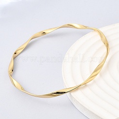 Витые браслеты из нержавеющей стали 304 для женщин&nbsp;BJEW-D408-06G