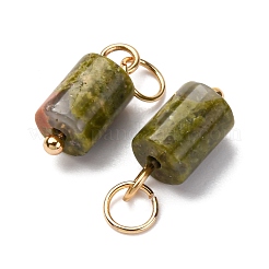 Подвески-колонны из натурального унакита с соединительными кольцами из нержавеющей стали 304&nbsp;G-Q032-01B