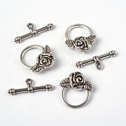 Chiusure toggle di sitle tibetano&nbsp;LS-LF0026Y-NF