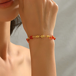 Классические элегантные браслеты из латунных и стеклянных овальных бусин для женщин&nbsp;EL5843