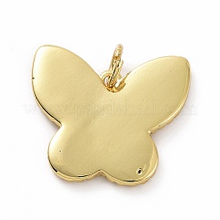 Латунные микропаве прозрачные подвески с фианитом&nbsp;KK-E068-VF016