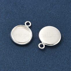 Impostazioni piatto cabochon ciondolo in ottone rotondi&nbsp;KK-K414-14B-S