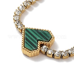 Bracciale a maglie a cuore in acciaio inossidabile 304 con placcatura sotto vuoto in PVD&nbsp;BJEW-F463-03G