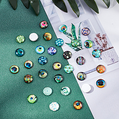 Klebstein Glascabochons für DIY-Projekte&nbsp;GGLA-S047-04B-A12mm