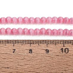 Colliers de perles en verre imitation œil de chat&nbsp;GLAA-N075-01A-06